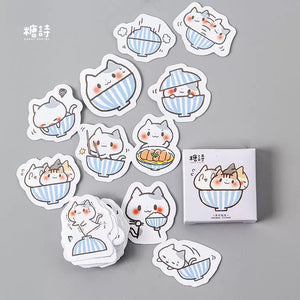 A Bowl of Cat Box-Packed Stickers