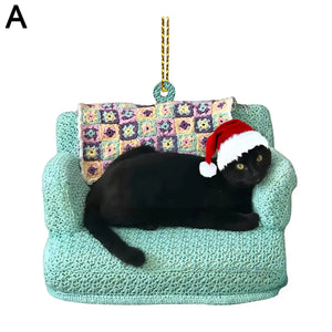 Black Cat Christmas Tree Hanging Decorations
